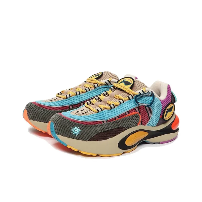 LiNing V8 Running Shoes Men Low Top Blue/Purple-2