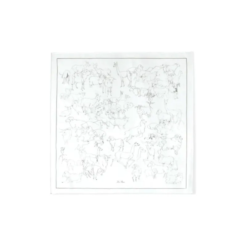 Loro Piana Mulberry Silk Scarves Women's White-0