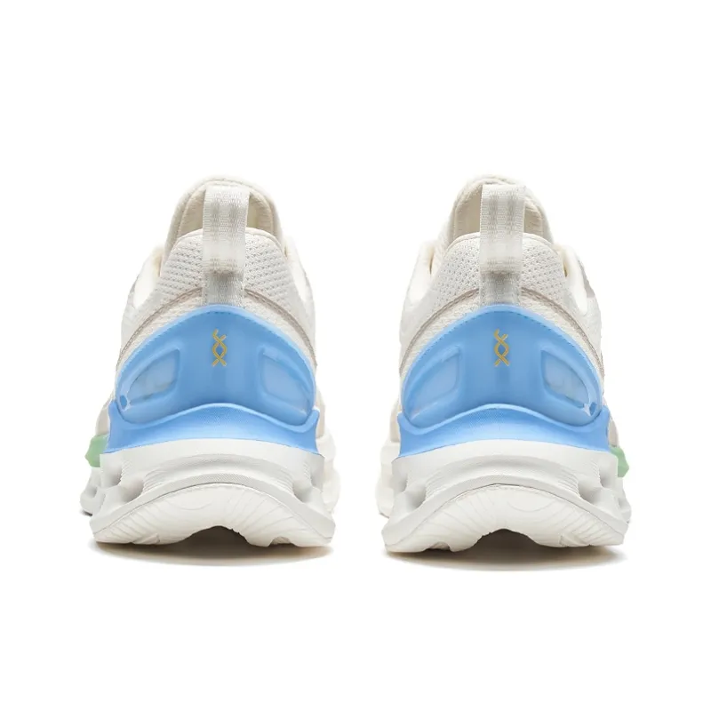 XTEP Shock Absorption Spinning 10.0 Anti Slip Wear Resistant Low Top Running Shoes Men's White Gray-4