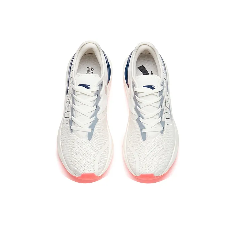 Anta Tron 2.0 Cushioned Slip-Resistant Abrasion-Resistant Low-Top Running Shoes Men's White Blue-2
