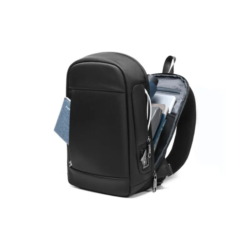 Ssweisiker Oxford Crossbody Bag Regular Unisex Black-3