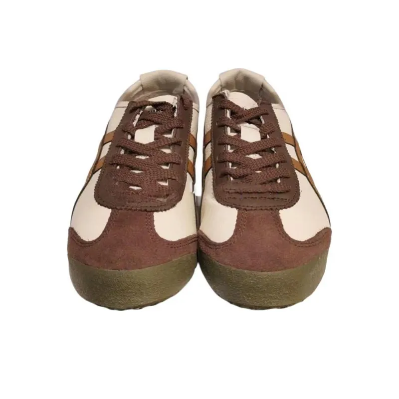 Onitsuka Tiger MEXICO 66 Anti Slip Wear Resistant Low Top Casual Shoes Unisex Beige Umber Brown-3