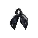Black Bowknot Ribbon Scrunchy