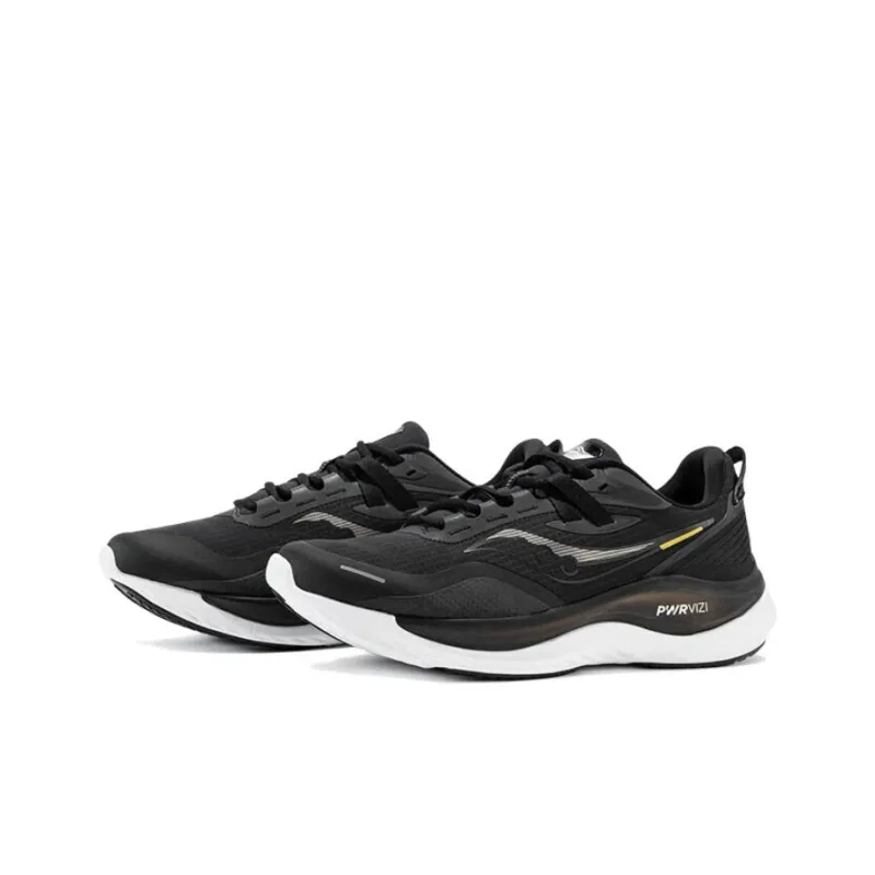 Saucony Runshield Anti-Slip And Wear-Resistant Water-Resistant Low-Top Casual Running Shoes Unisex Black Yellow-2