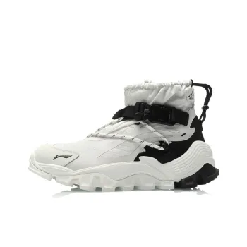 LiNing Aurora Mountain Travel High Top Sports Casual Shoes Men's White Black