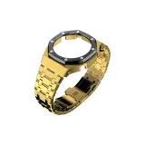 Gold Case Gold Band Black Bezel