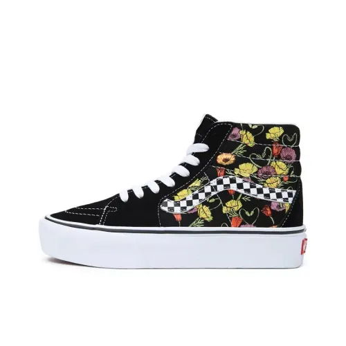 Vans SK8 Skateboard Shoes Unisex High-Top Black/Yellow/Purple/Orange/White