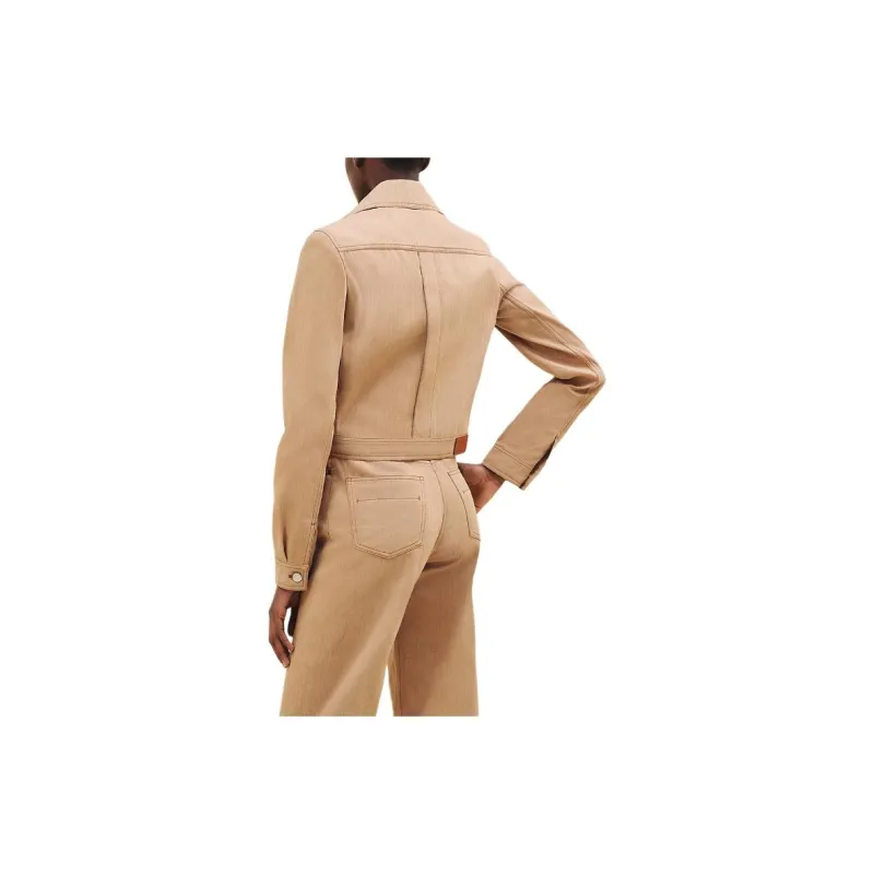 HERMES FW24 Denim Jacket Women's Beige-1