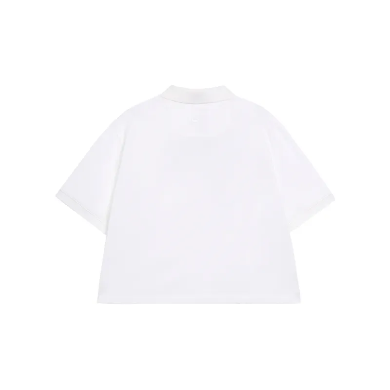 Nike SS22 Women's Collared Short Sleeve Polo Shirt White-1