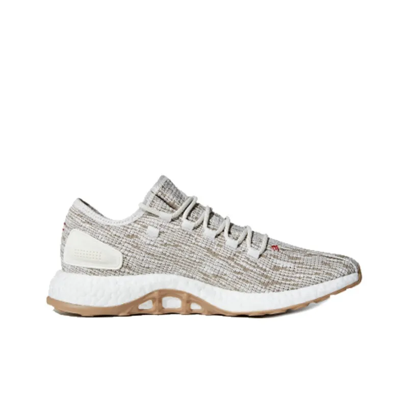 Adidas Pure Boost 2017 Non-slip Lightweight Low-Top Running Shoes Unisex Nude Gold-1