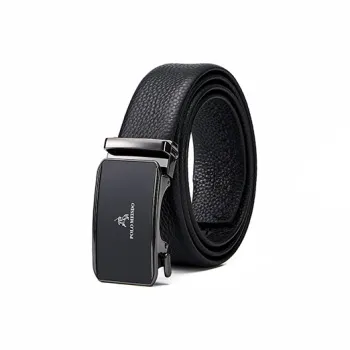 POLOMEISDO Top Grain Cow Leather Men's Belt Men's Box Gift, Exclusive Greeting Card 3.5cm