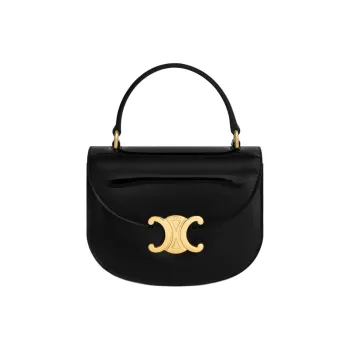 CELINE Besace Calfskin Handbag, Shoulder Bag, Crossbody Bag Mini Women's Black