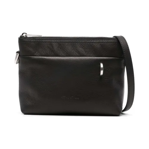 RICK OWENS Small Logo Embossed Zipped Shoulder Bag