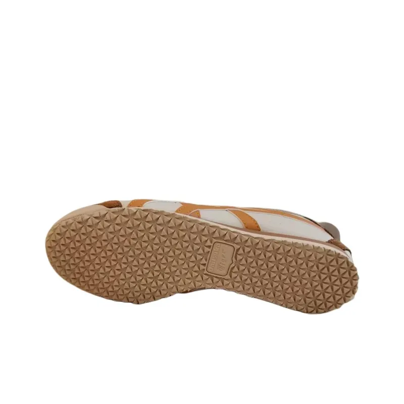 Onitsuka Tiger MEXICO 66 Anti Slip Wear Resistant Low Top Casual Shoes Unisex Beige Brown Orange-3