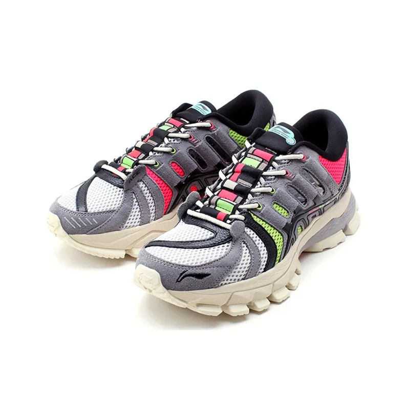 LiNing Paris Fashion Apparel Weekly Walk Collection Furious Rider ACE Low-Top Running Shoes Women's Coal Dust Gray-2