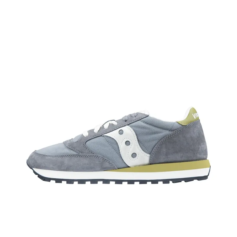 Saucony Jazz Anti-Slip Wear-Resistant Low-Top Sole Technology Sprint Retro Running Shoes Men's Gray 2-0