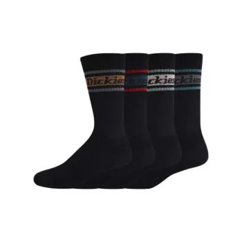 Dickies Mid-Calf Socks Men's 4 Pack Black
