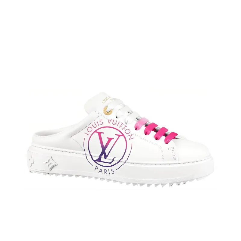 LOUIS VUITTON Time Out Odor Resistant Closed Toe Slippers Women's White-1