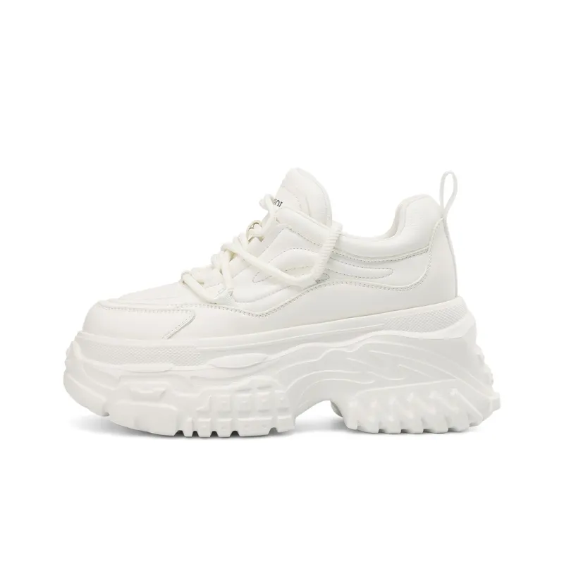 BOERDIQI Breathable Support Height Increasing Low Top Chunky Sneakers Women's-0