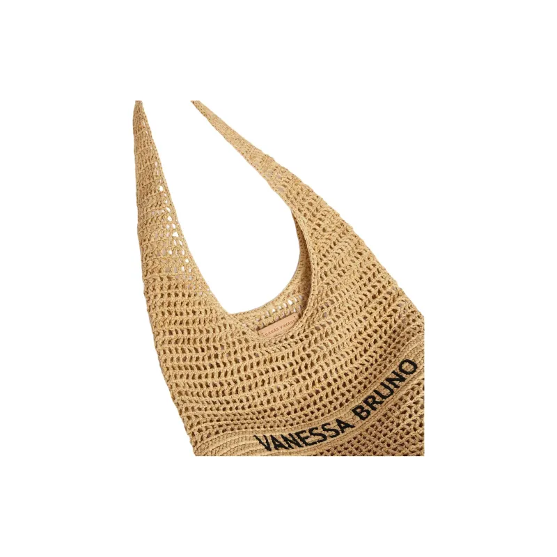 Vanessa Bruno Raffia Vagabond Bag Handbag Shoulder Bag Women's Sand-3