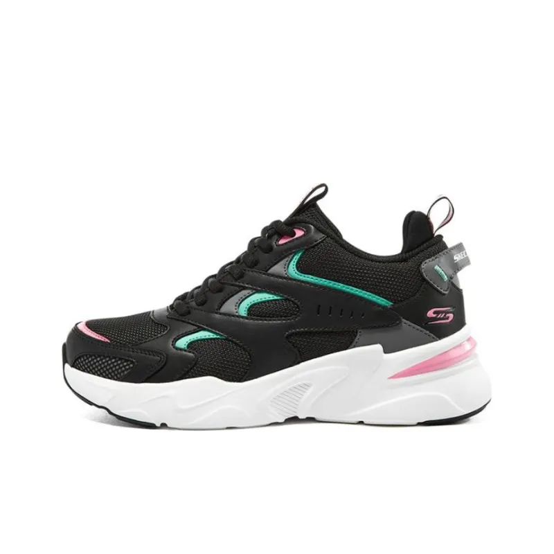 Skechers BOBS BAMINA Bamina Cushioned Wear Resistant Breathable Mid Top Casual Shoes Women's Black-0