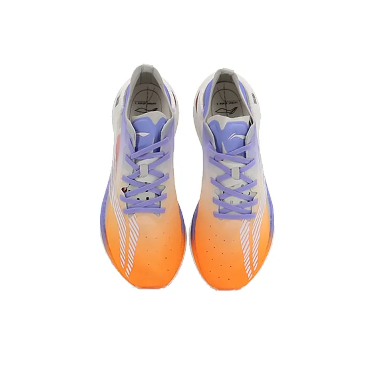 LiNing Jueying Cushioned Anti Slip Wear Resistant Breathable Lightweight Low Top Running Shoes Blue Orange-3