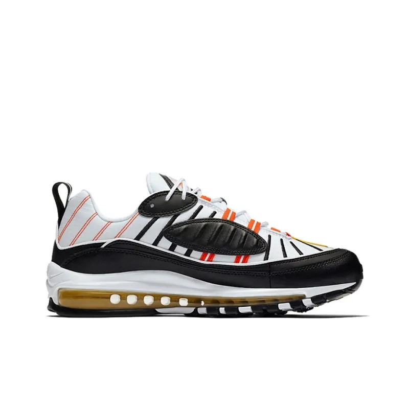 Nike Air Max 98 Black White Yellow Crimson-1
