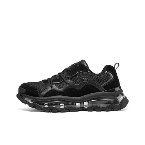 Skechers Uno Anti Slip Wear Resistant Low Top Casual Shoes Men's Black