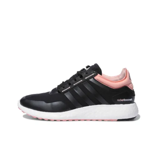 Adidas Rocket Boost Running Shoes Women's Low-Top Black/Pink/White