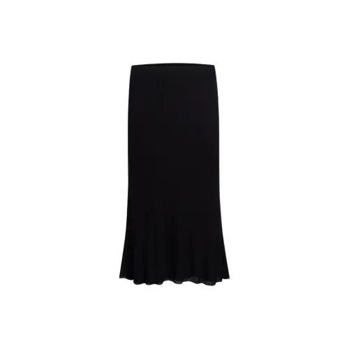 KHAITE Casual Long Skirts Women's Black