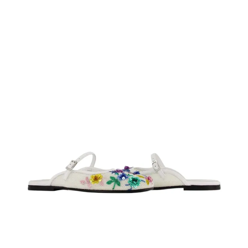 NODALETO Wrap-toe Slippers Women's White-3