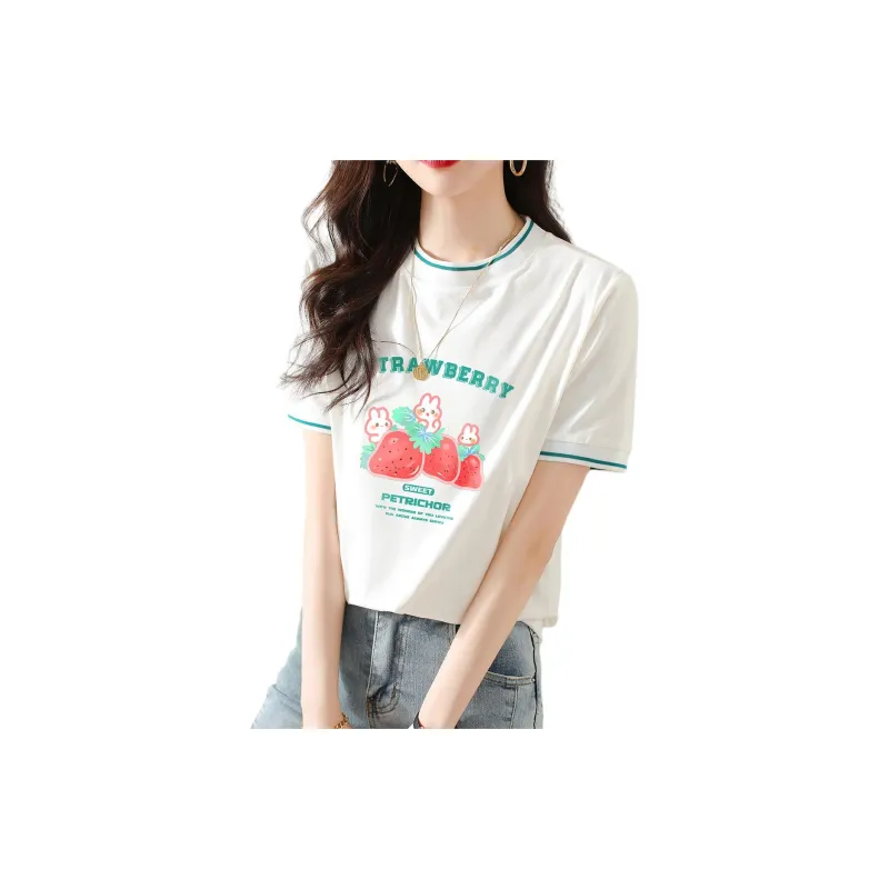 Weixi T Shirts Women's White-1