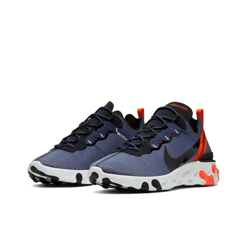 Nike React Element 55 Se Midnight Navy Total Orange-2