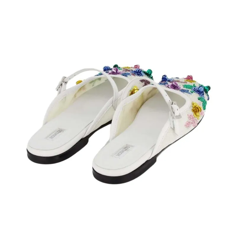 NODALETO Wrap-toe Slippers Women's White-4