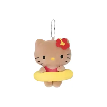 Sanrio Hello Kitty 50th Anniversary Limited Edition Black Leather Dolls Plush Pendant 14cm Height