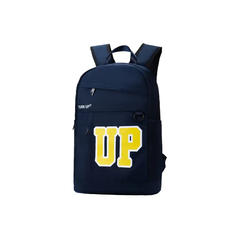 TURN UP Polyester Backpack Laptop Bag Regular Unisex Blue/Gray/White-1