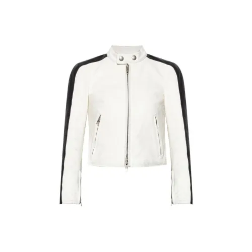 Balenciaga Leather Jackets Women's White