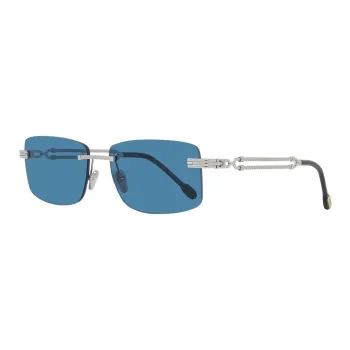 FRED Metal Acetate Rectangular Sunglasses Women's Silver