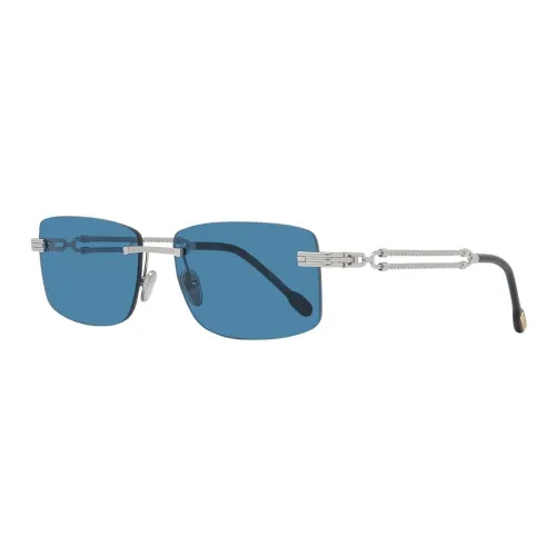 FRED Metal Acetate Rectangular Sunglasses Women's Silver
