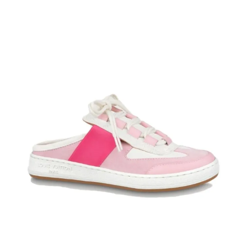 LOUIS VUITTON Lous Slip Resistant Closed Toe Slippers Women's Pink White-1
