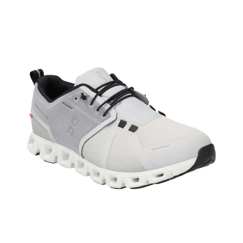 On Running Cloud 5 Waterproof Glacier Grey White-2