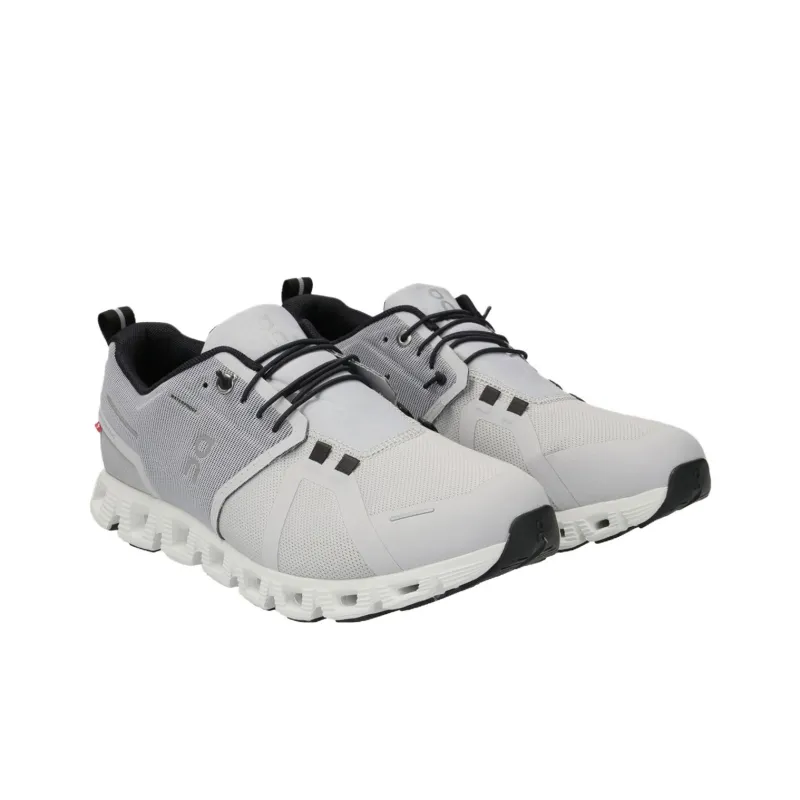 On Running Cloud 5 Waterproof Glacier Grey White-3