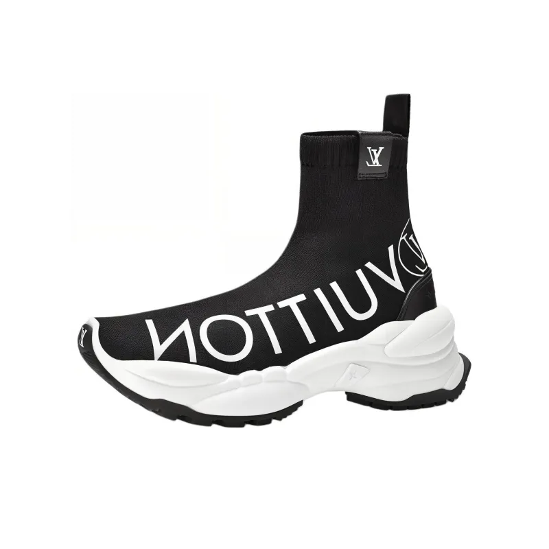 LOUIS VUITTON Run 55 High Top Casual Shoes Women's Black-0