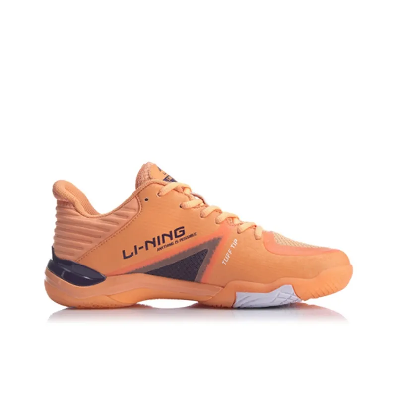 LiNing Sonic Boom 4 Generations Non slip Lightweight Low Top Badminton Shoes Unisex Orange-1