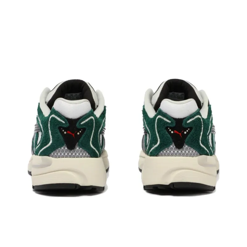 PUMA Breathable Low Top Chunky Sneakers Unisex Green White-3