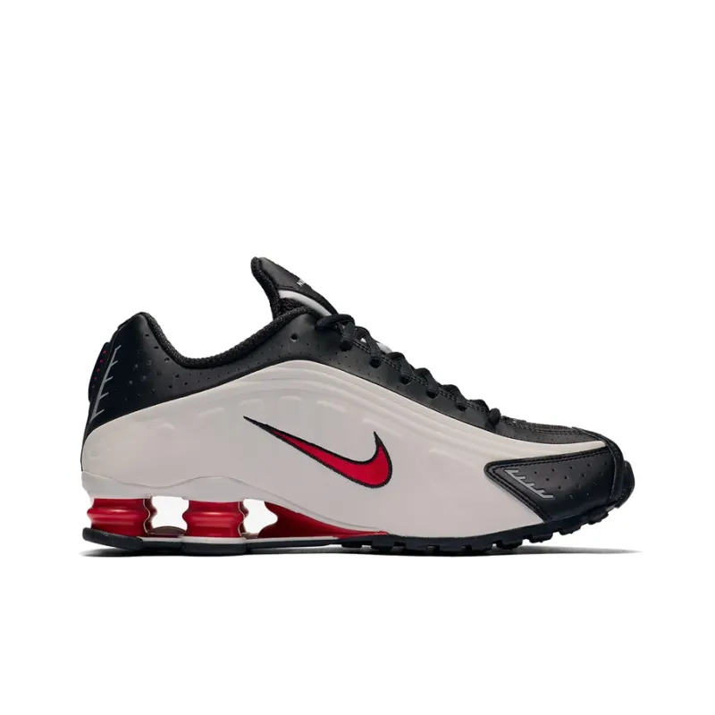 Nike Shox R4 Platinum Tint University Red Black-1