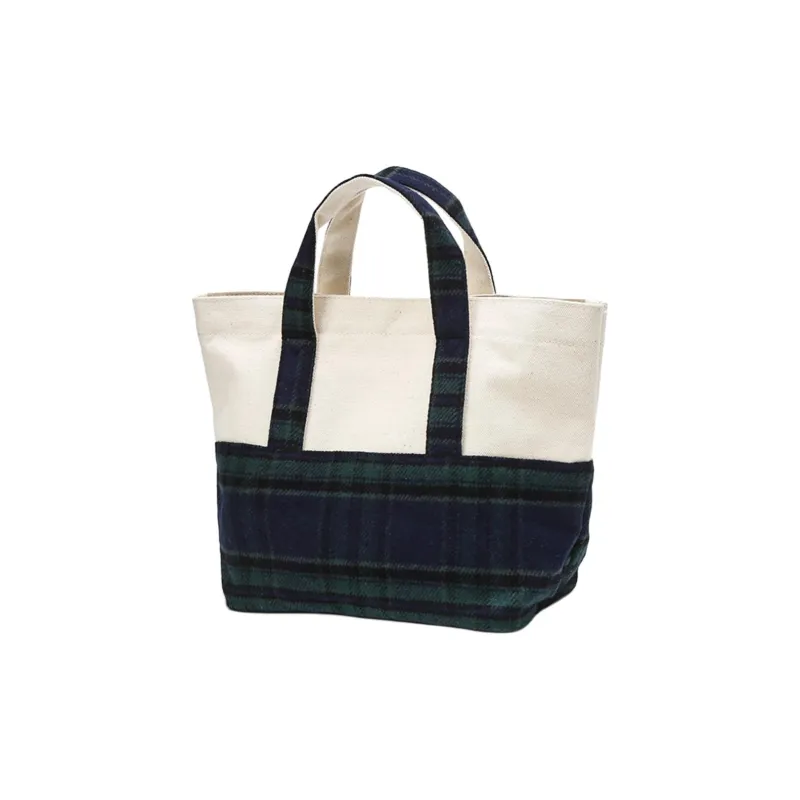 Champion Cotton Canvas Bag Tote Bag Shopping Bag Handbag Small Size Women's Green-2