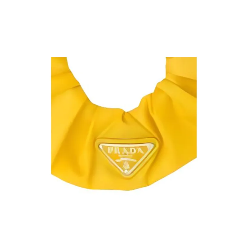PRADA Recycled Nylon Hair Tie Women's Yellow-2