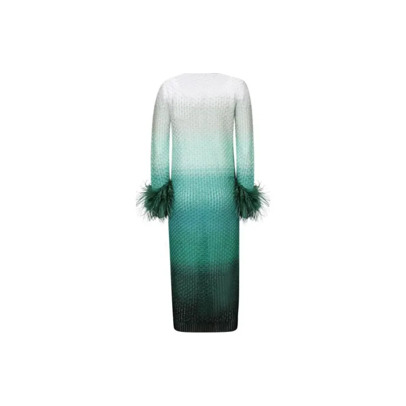 Valentino Long Sleeved Dress Women's Green-1