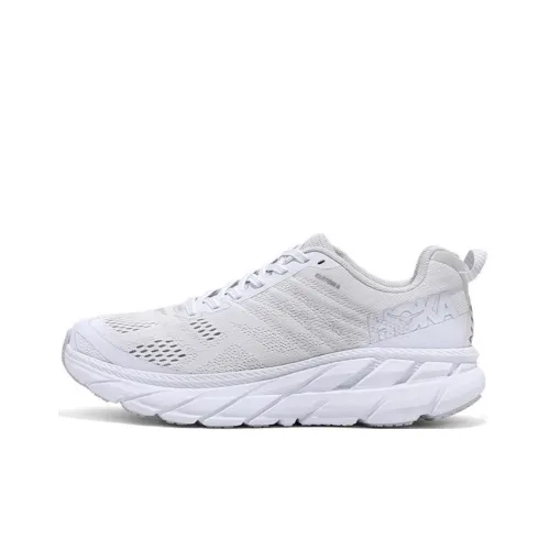 HOKA ONE ONE Clifton 6 Running Shoes Men Low-Top White